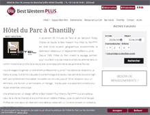 Tablet Screenshot of hotel-parc-chantilly.com